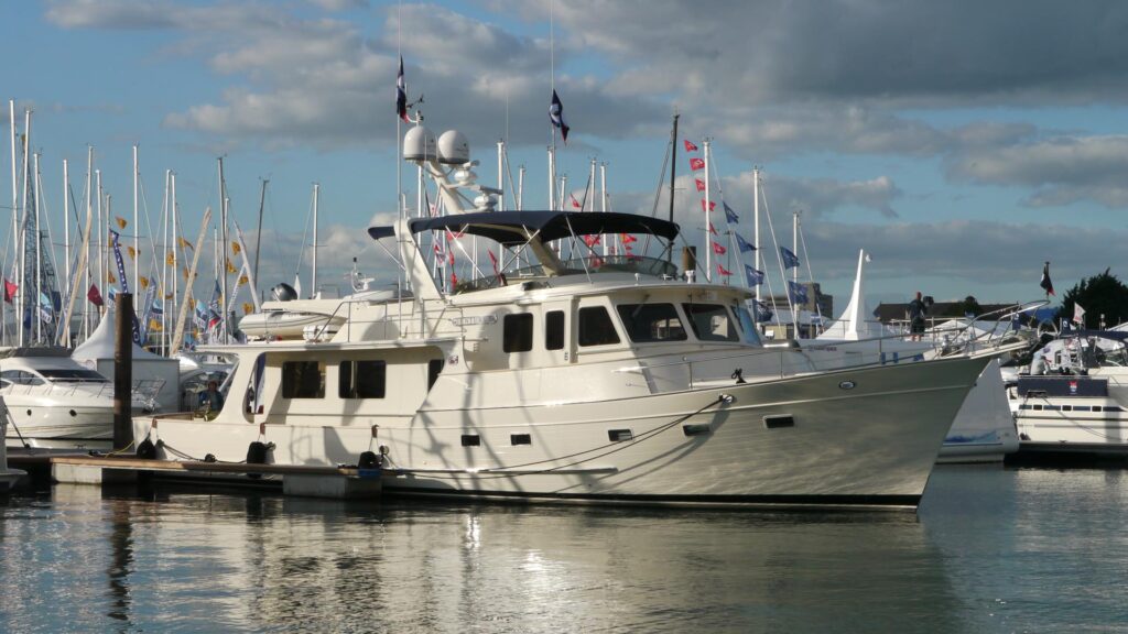 Venture II in Southampton International boatshow 1 week after returning from Iceland