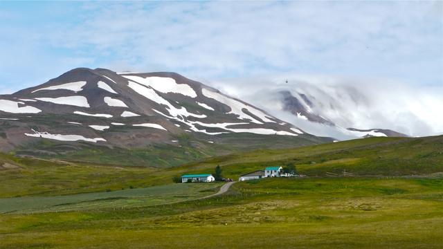 Farm with mountain view