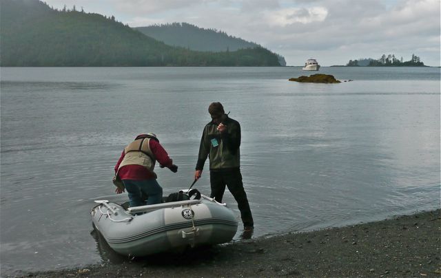 Beachcombing on Burnaby Island