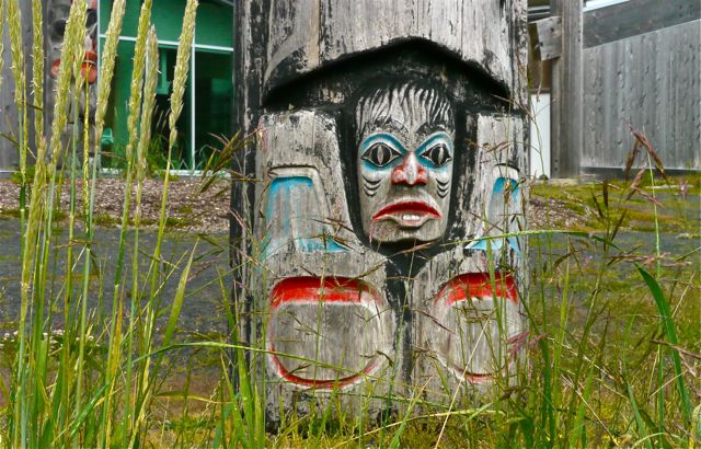 Totem pole at museum