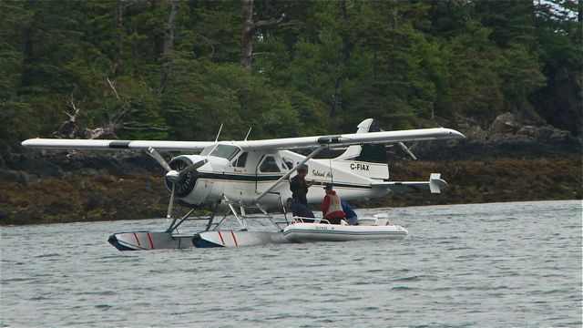 George boards his plane