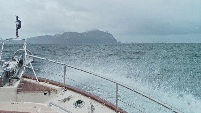 Approaching Hirta Island, St Kilda