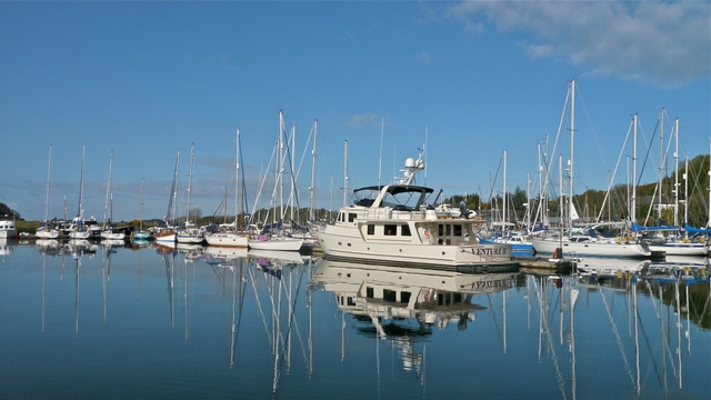 Venture in marina at Ardfern