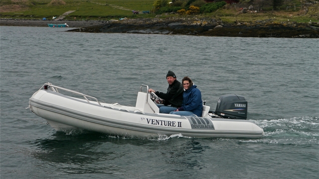 Chris and Christine in tender in Oban