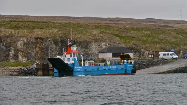 Sign at Feolin Ferry re Jura Bard