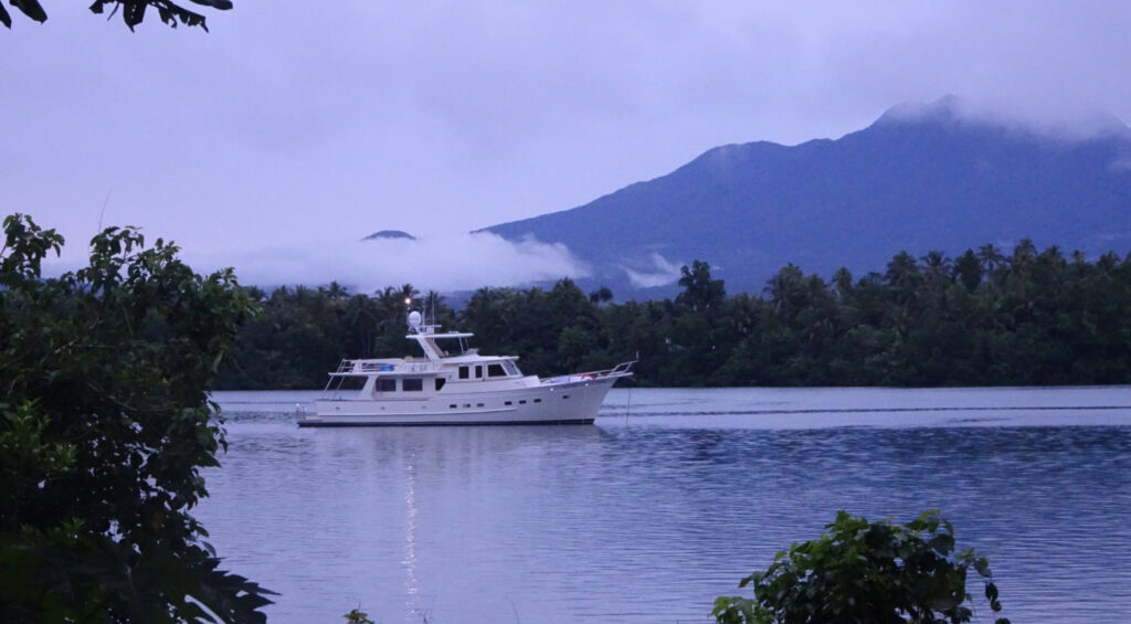fleming 58 with mountains in background