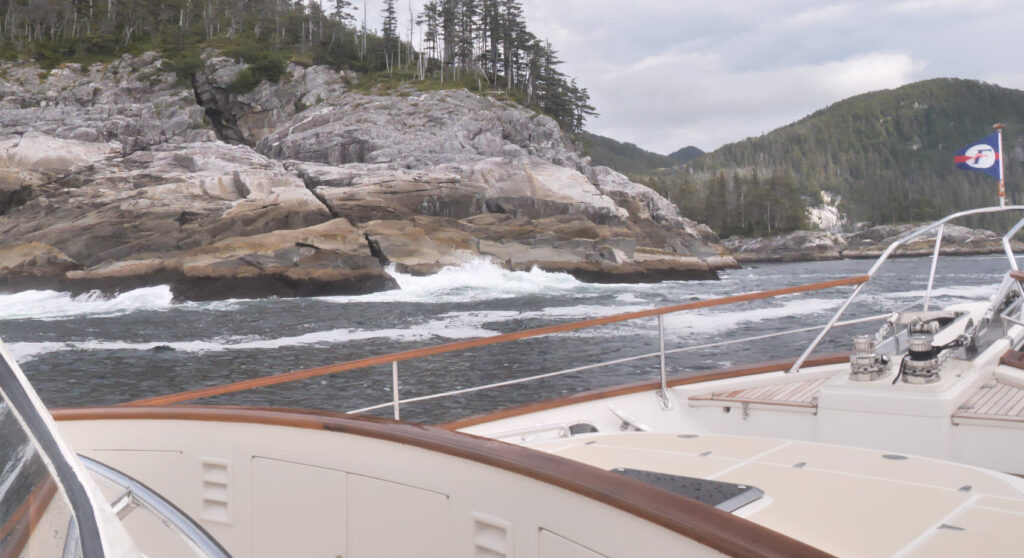 fleming entering an unnamed bay