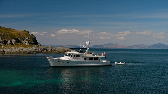 Venture II in Glengarrisdale Bay off the bothy