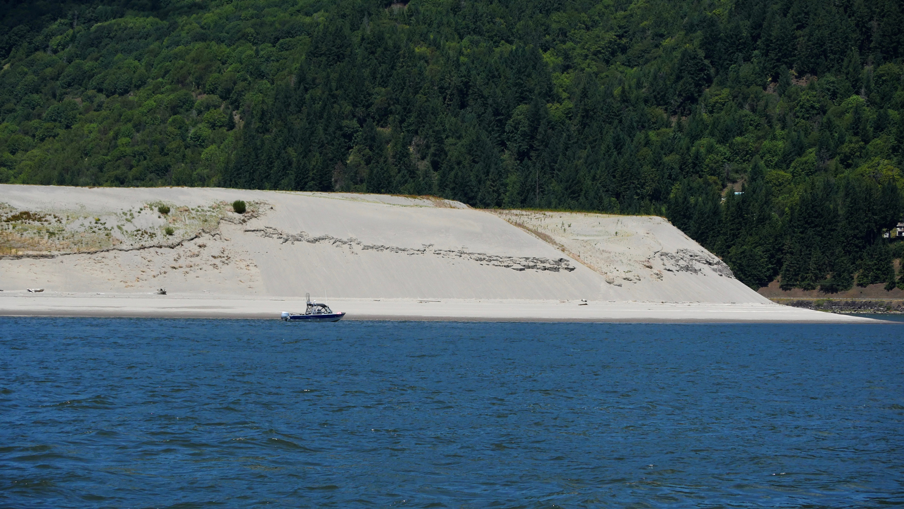 Sandbank from historic floods