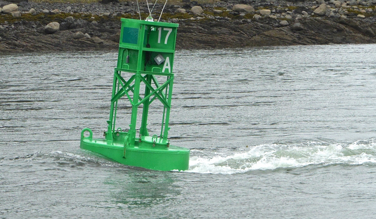 Strong currents in Wrangell Narrows