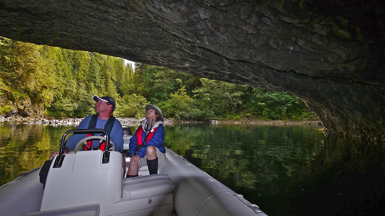 Chris and Christine in cave