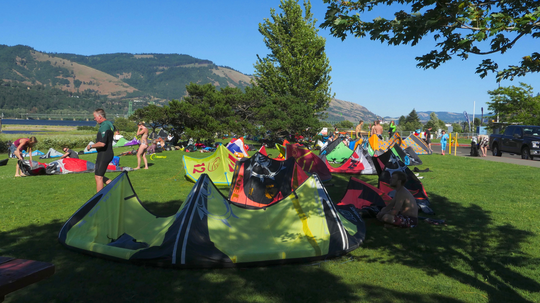 Kites at rest. Hood River