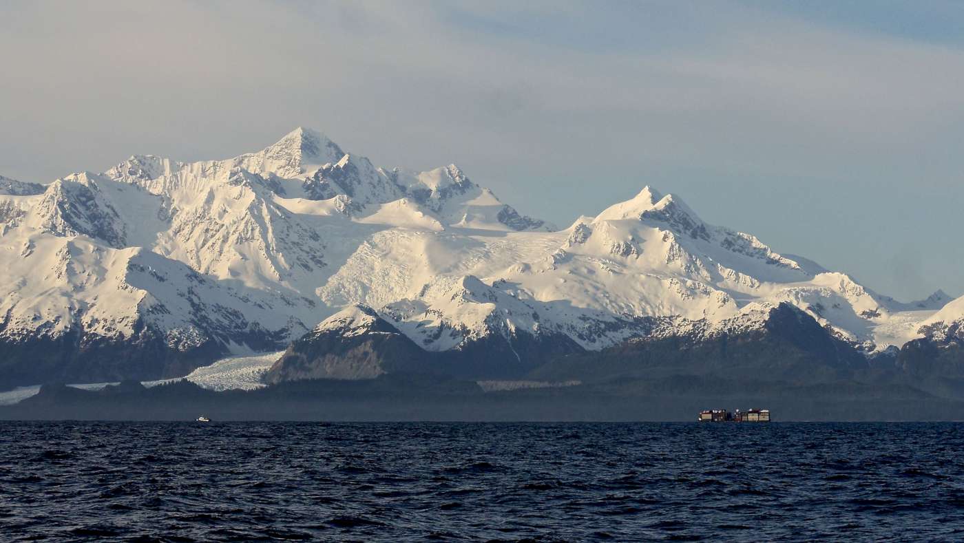 Barge and tug Gulf of Alaska