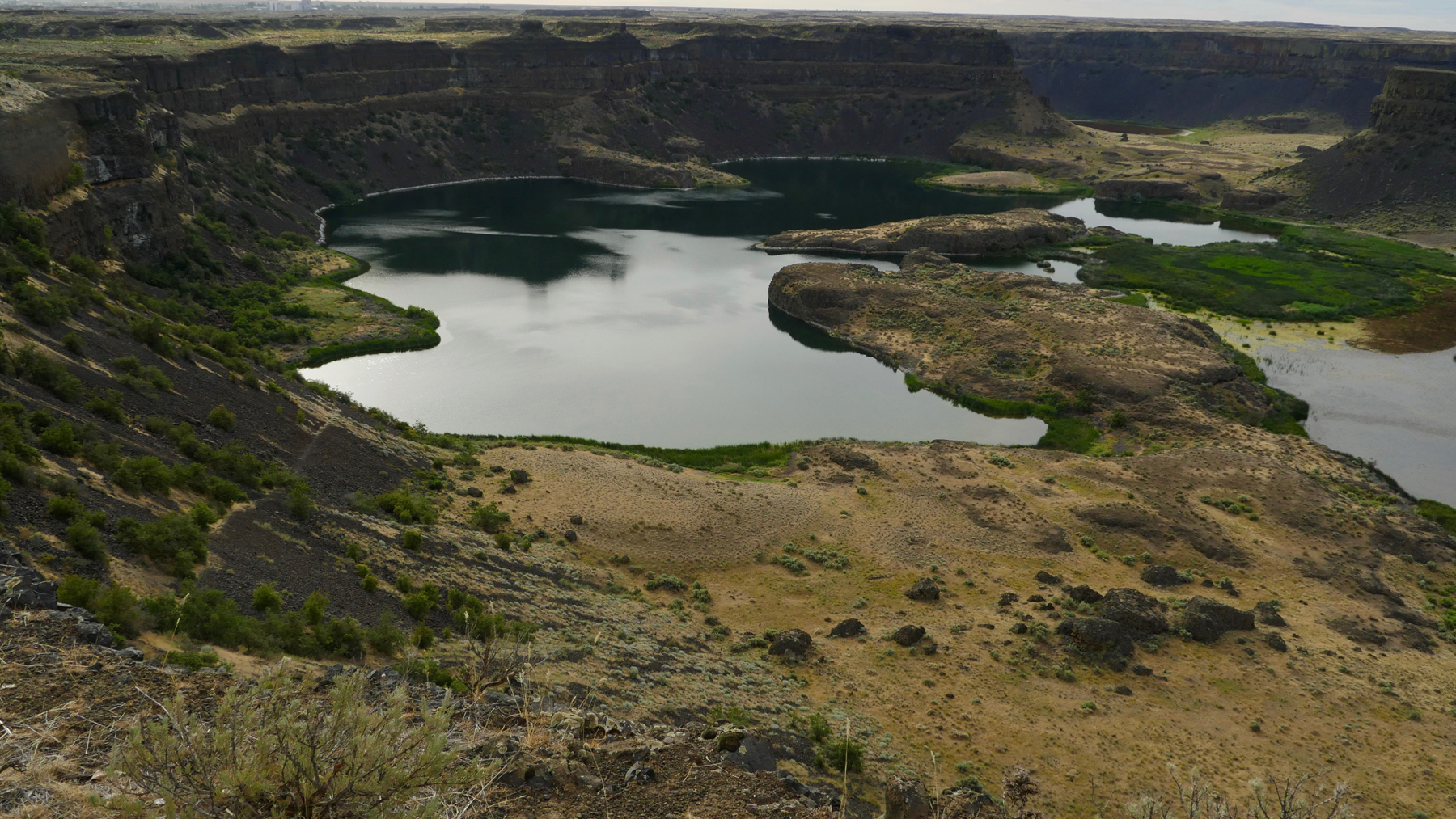 Flood evidence at Dry Falls