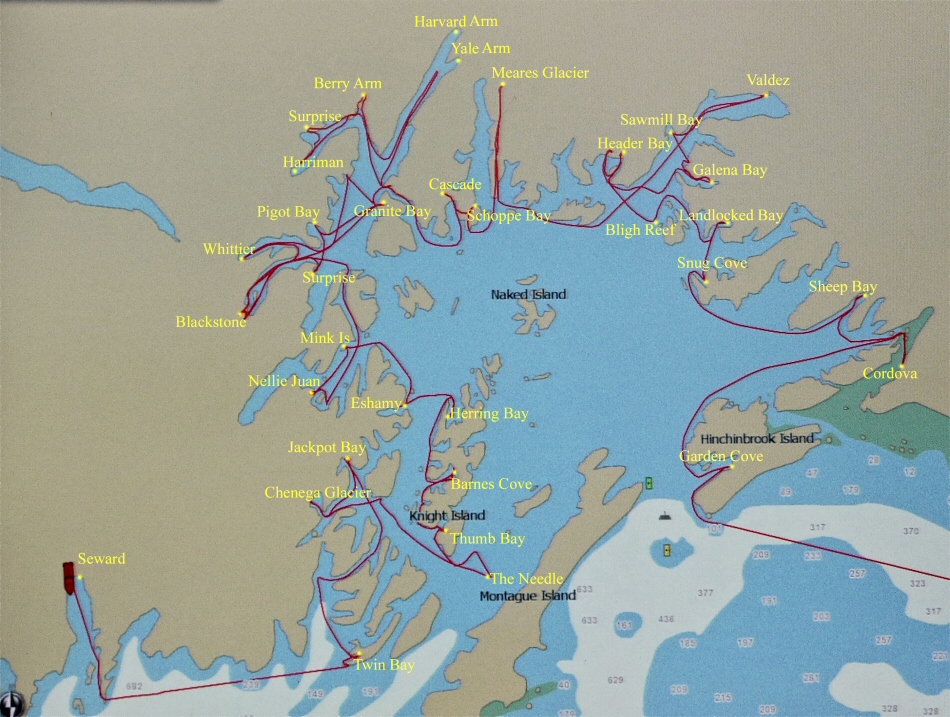 Prince William Sound route