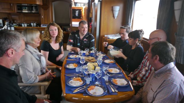 Dinner aboard Venture II