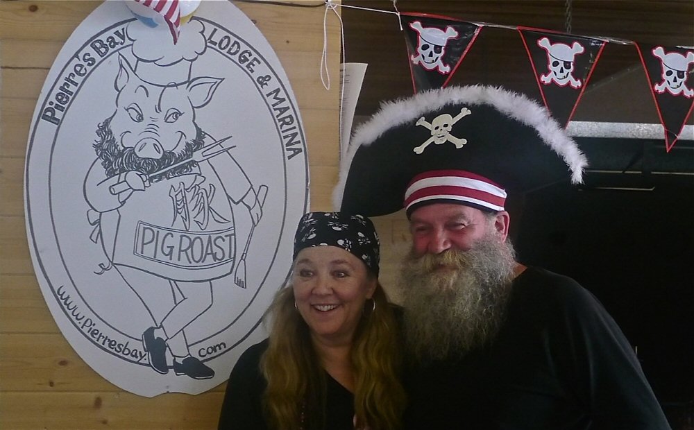 Pierre and Tove at Pig Roast