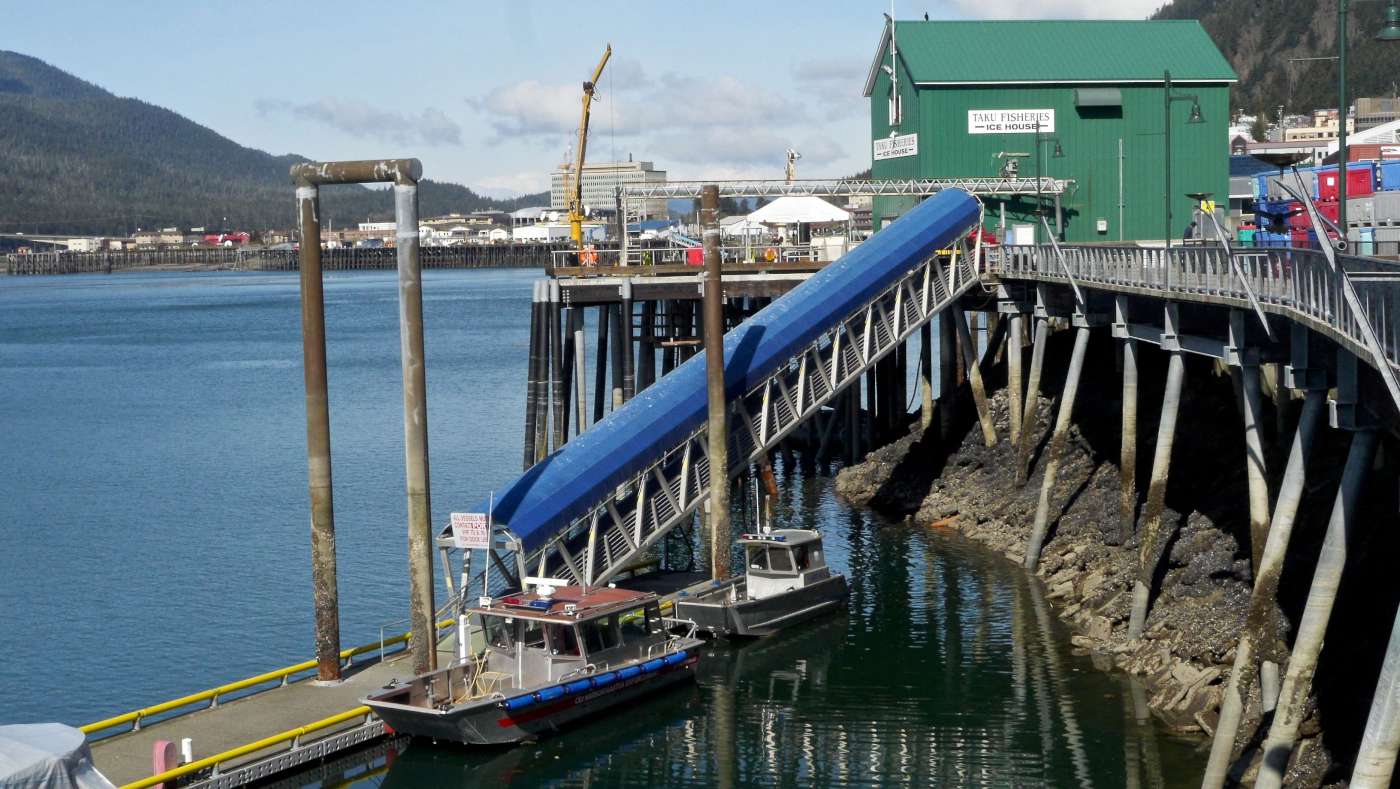 Low tide means steep ramps