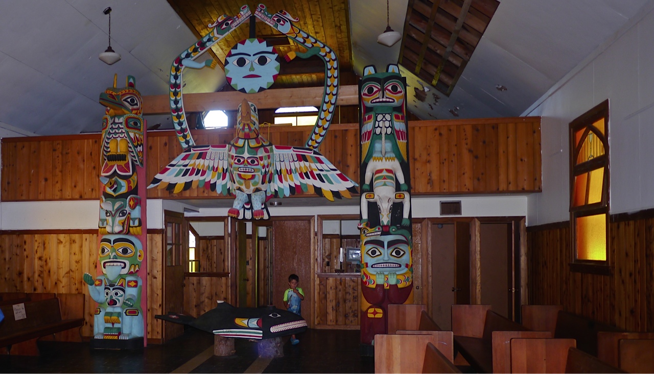 Interior of church at Friendly Cove