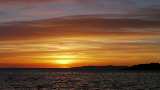 Sunset seen from Jura west coast