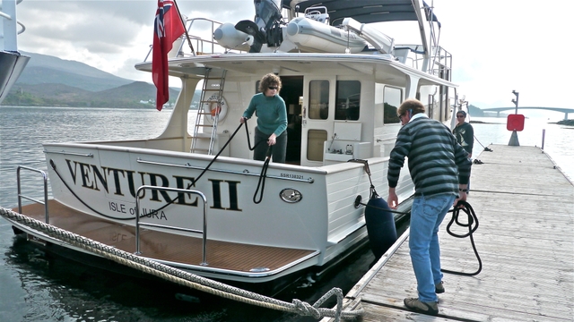 Christine, Chris and Patty handling lines at Kyle