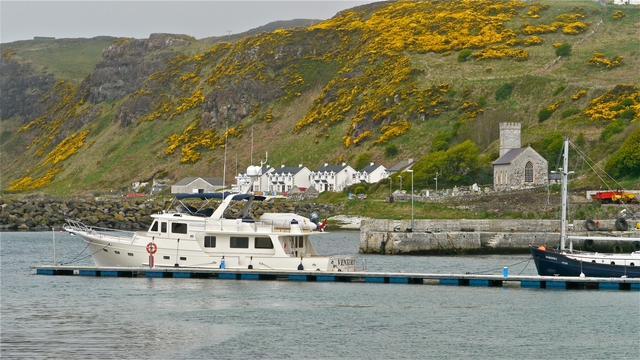 VENTURE II in harbour at Rathlin Island