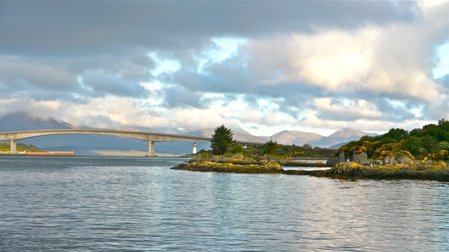 Skye Bridge with rainbow