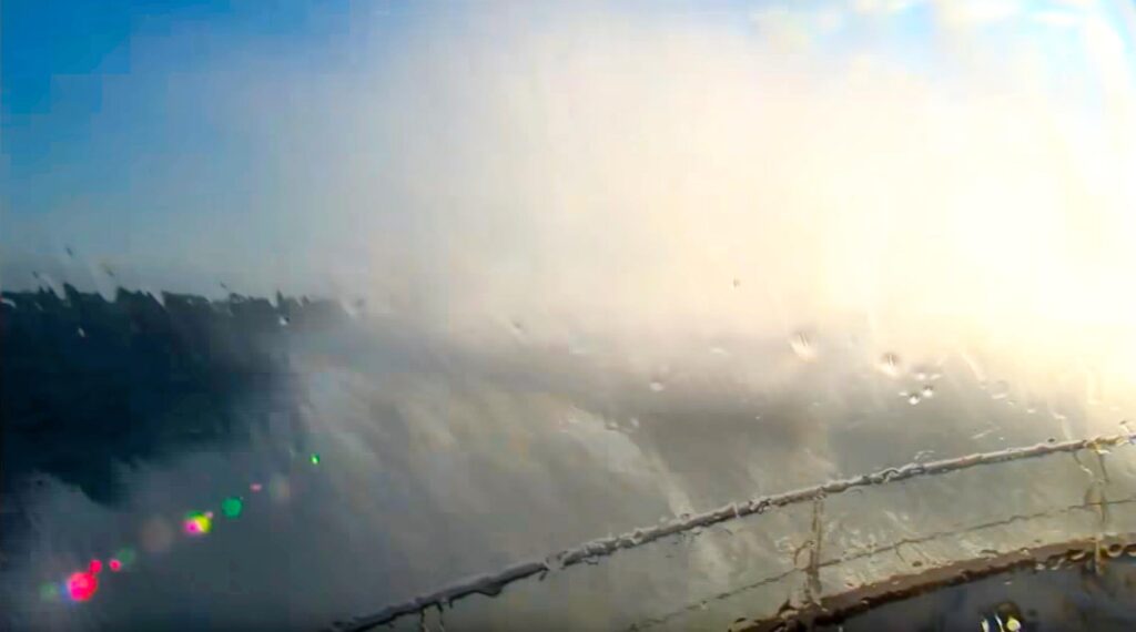 Storm en route to Iceland.