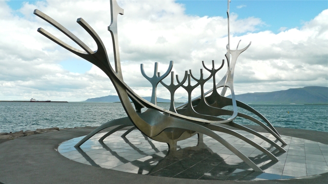 Viking sculpture in Reykjavik