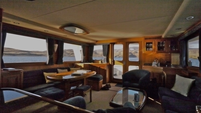 West loch Tarbert through salon windows